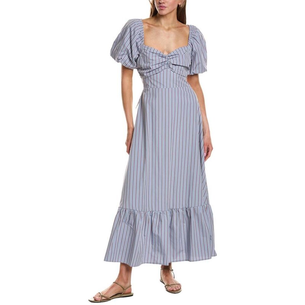 English Factory Womens  Striped Tie Back Maxi Dress
